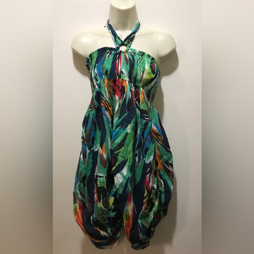 funky people smocked dress Small NWT